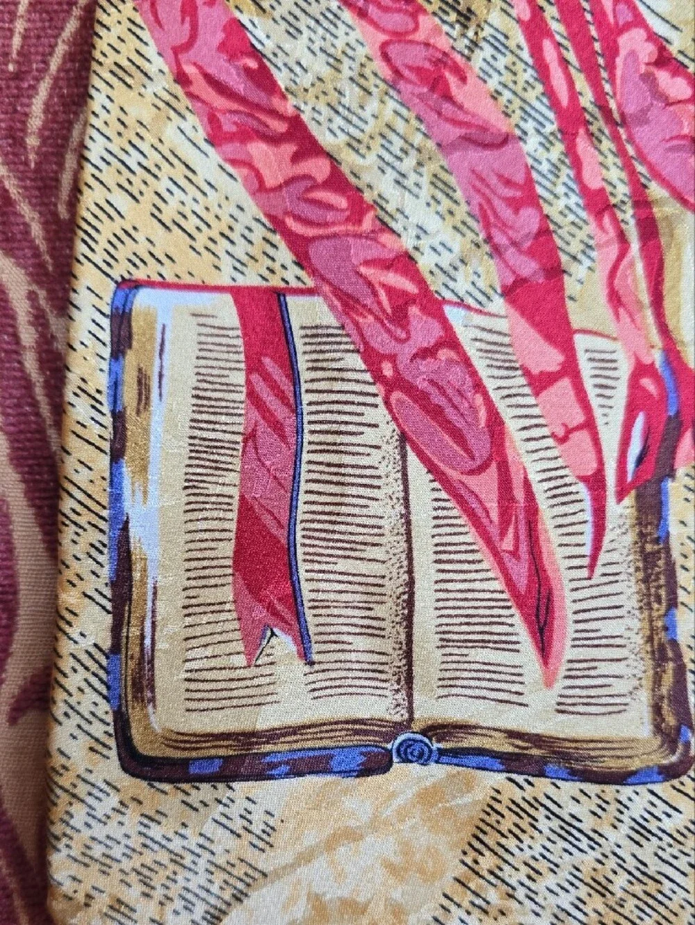 Patriotic Red, Blue and Gold Novelty Men's Tie